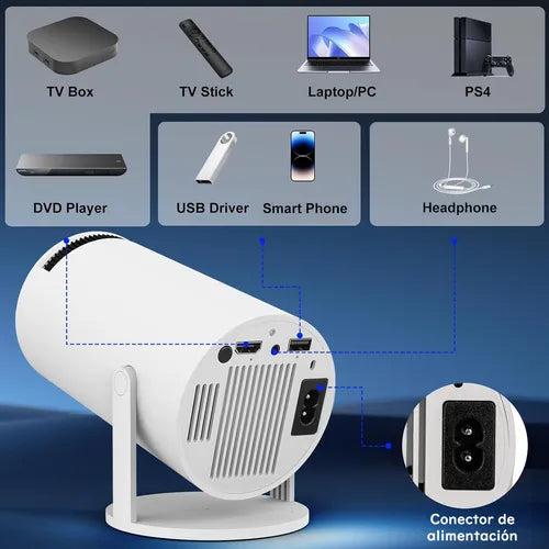 Proyector Portátil Ultra HD 4K