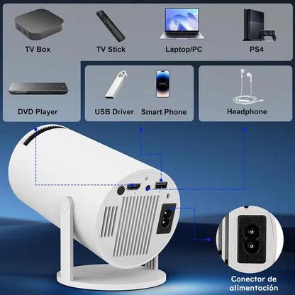 Proyector Portátil Ultra HD 4K